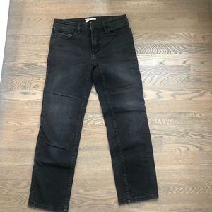 Free People Black Straight Leg Jeans